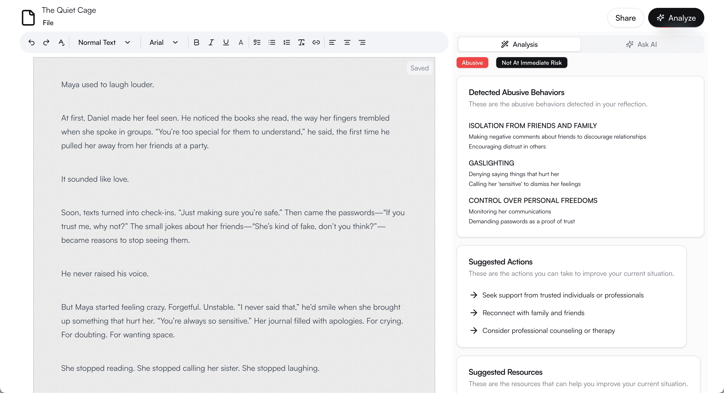 Example Reflection Report